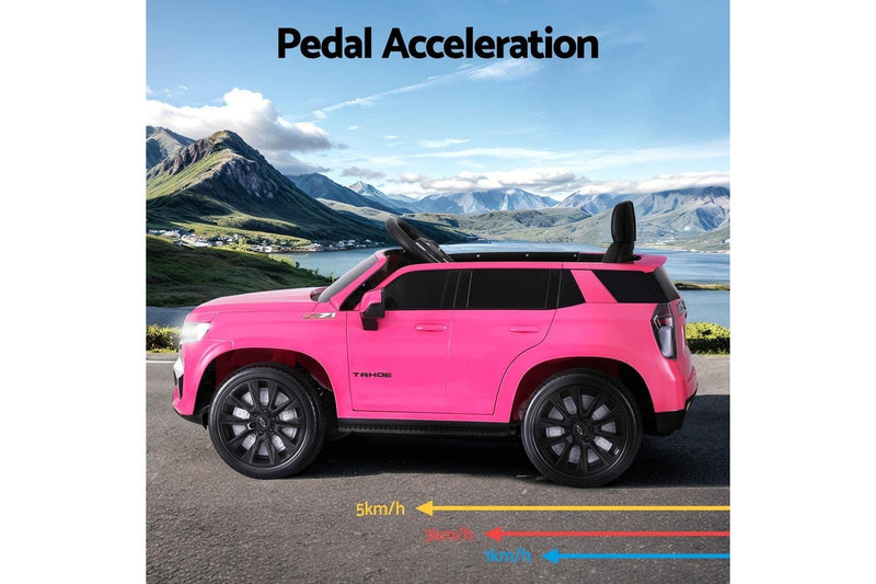 Kids Ride On Car Licensed Chevrolet Tahoe Electric Toys Horn Remote 12V Pink