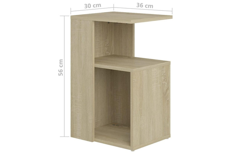 Side Table Sonoma Oak 36x30x56 cm Engineered Wood vidaXL