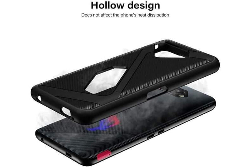For Asus Rog Phone 5 /5s 5G Case Heat Dissipation Silicone TPU Ultra Slim Thin Cover Scratch Resistant Shockproof Cover (Black)