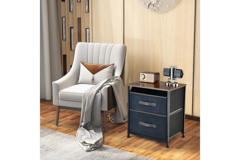 Giantex Modern Nightstand Industrial End Table Home Bed Side Table