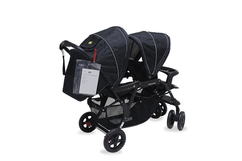 Veebee Doubletake Pram Tandem Twin Stroller f Baby Infant Toddler Salt & Pepper
