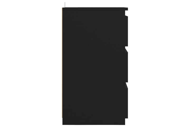 Bed Cabinet Black 40X35x62.5 Cm Engineered Wood Bedside Tables