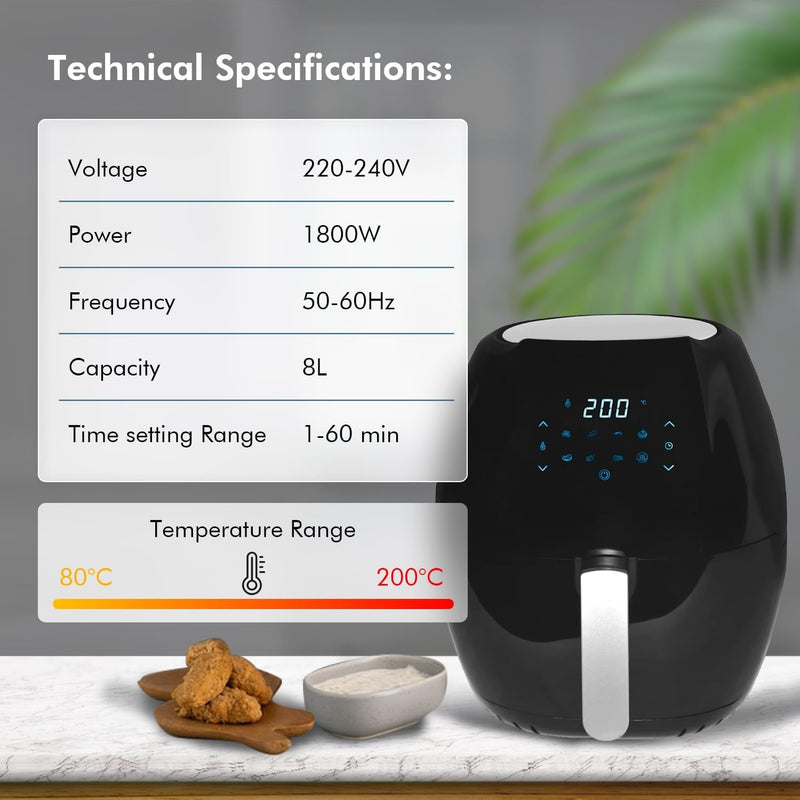 Healthy Choice Digital Air Fryer 8L - Layaway AU