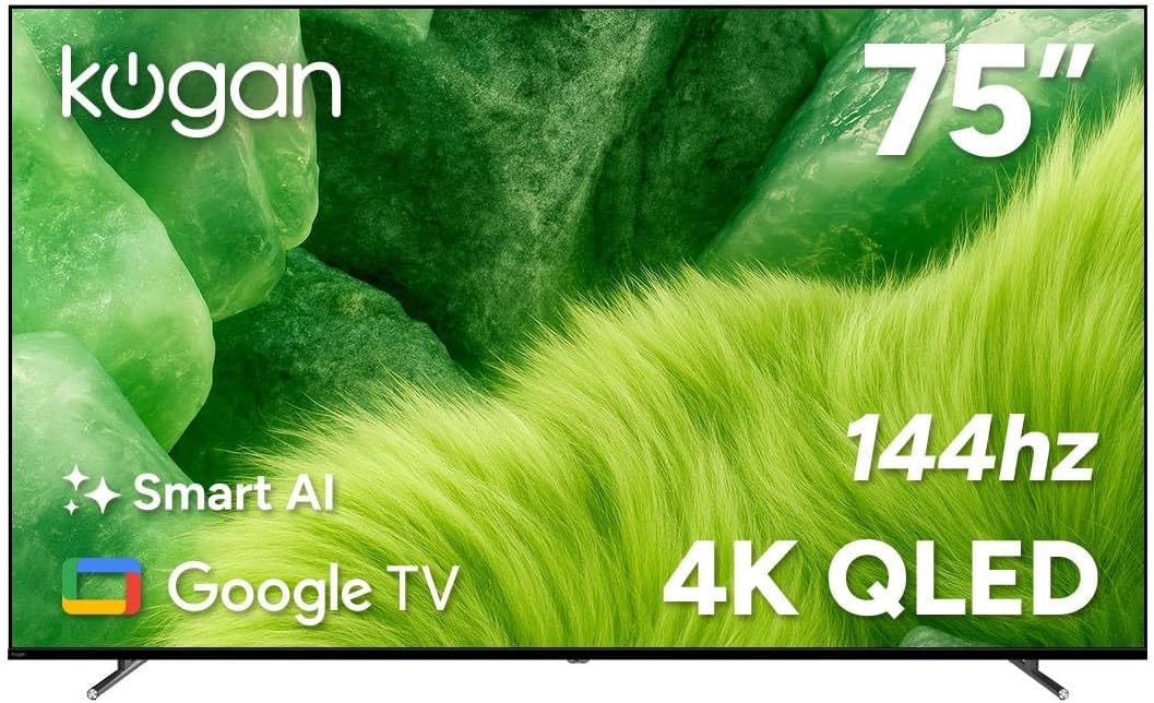 Kogan 75" QLED 4K 144Hz Smart AI Google TV - Q98G