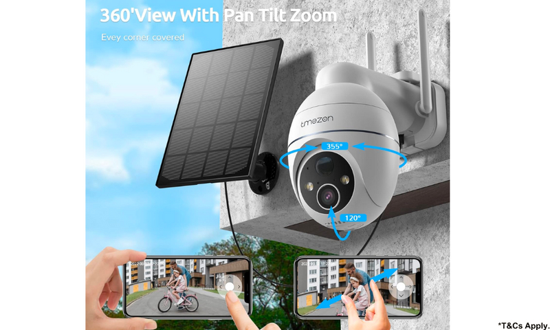 TMEZON Solar Battery Surveillance Camera