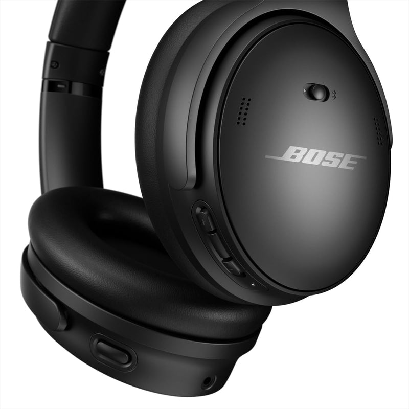 Bose QuietComfort 45 Noise Cancelling Headphones with Built-in Microphone for Clear Calls and Alexa Voice Control, Black