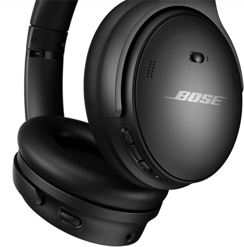 Bose QuietComfort 45 Noise Cancelling Headphones with Built-in Microphone for Clear Calls and Alexa Voice Control, Black