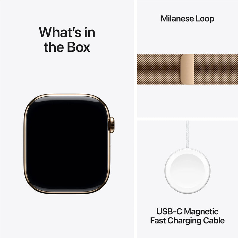 Apple Watch Series 10 GPS + Cellular 46mm Gold Titanium - Milanese Loop