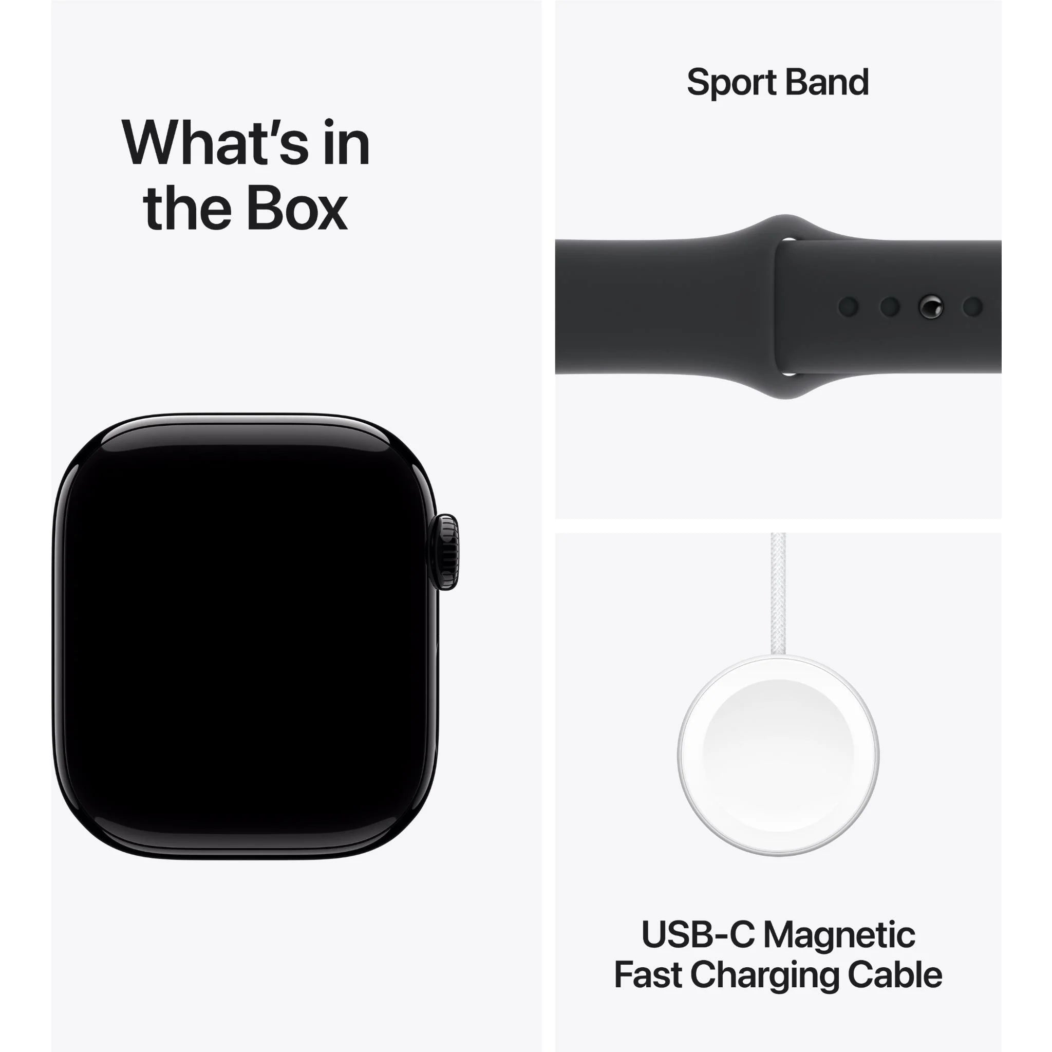 Apple Watch Series 10 GPS 42mm Jet Black Aluminium - Sport Band