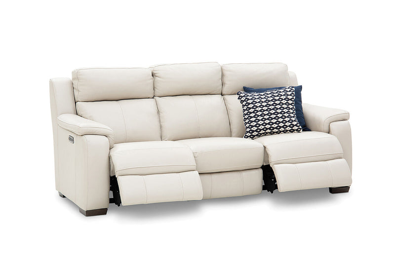 CAPELLO Leather 3 Seater Sofa with 2 Inbuilt Electric Recliners