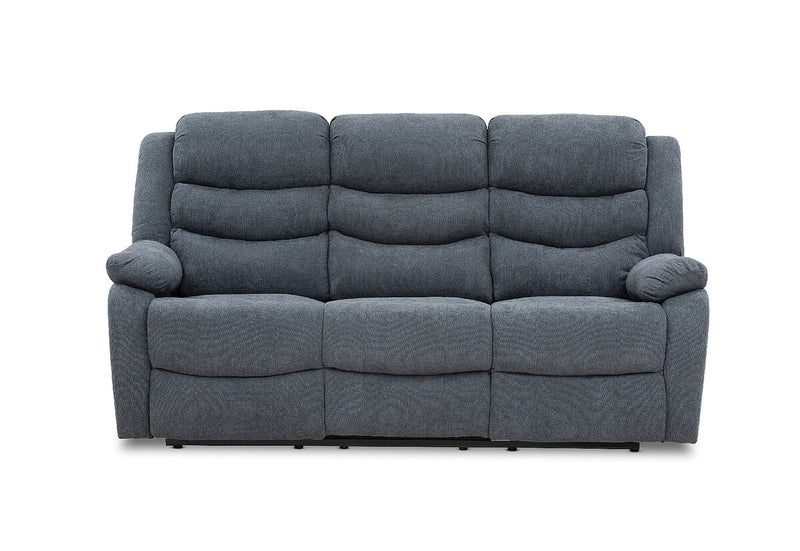 PRESCOTT Fabric 3 Seater with 2 Inbuilt Recliners