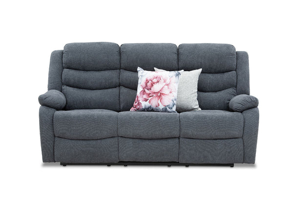 PRESCOTT Fabric 3 Seater with 2 Inbuilt Recliners
