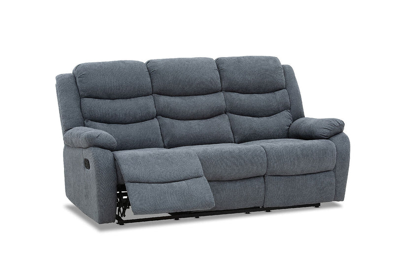PRESCOTT Fabric 3 Seater with 2 Inbuilt Recliners