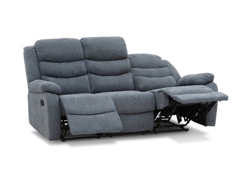 PRESCOTT Fabric 3 Seater with 2 Inbuilt Recliners