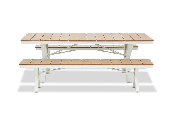 ELWOOD 3 Piece Outdoor Bench Setting.