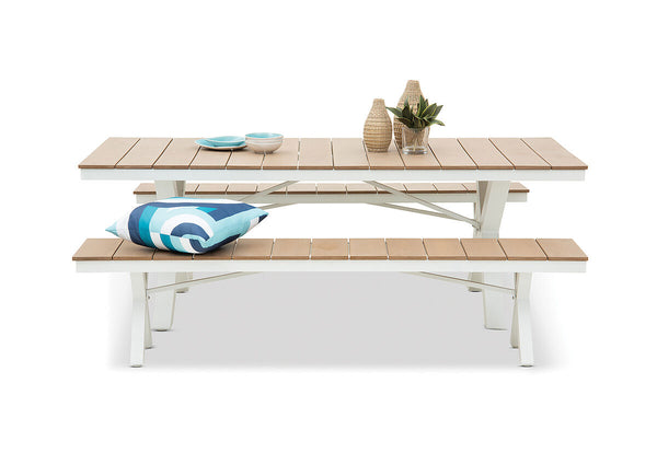 ELWOOD 3 Piece Outdoor Bench Setting.