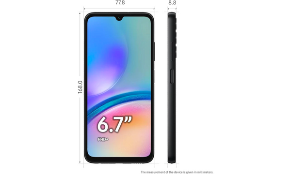 Samsung Galaxy A05s Smartphone, 4GB RAM, 64GB Storage, 50MP Camera, 5000 mAh Battery, Unlocked Android Phone, Black - Layaway AU