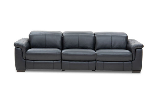 LUCIANO Leather 3.5 Seater Sofa with 2 Electric Recliners