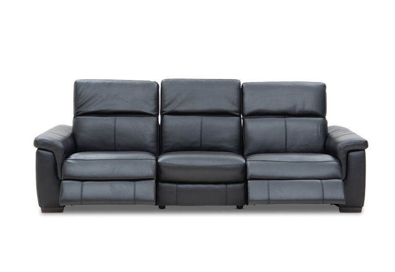 LUCIANO Leather 3.5 Seater Sofa with 2 Electric Recliners
