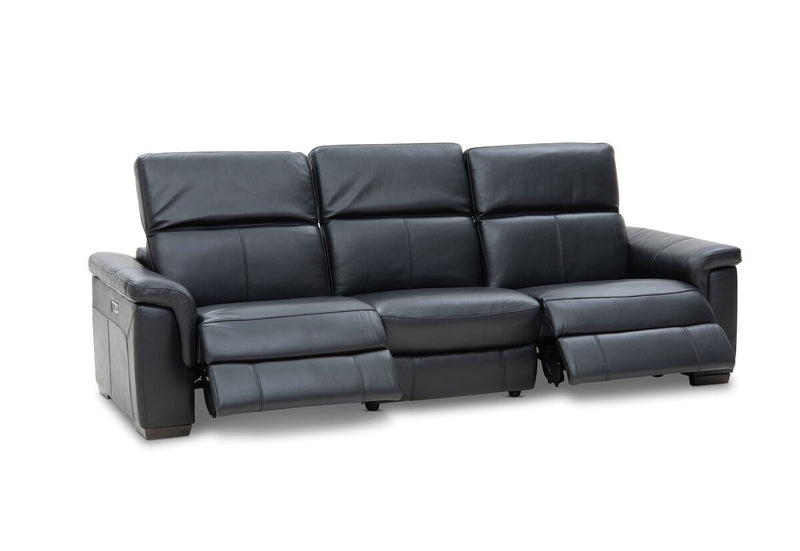 LUCIANO Leather 3.5 Seater Sofa with 2 Electric Recliners