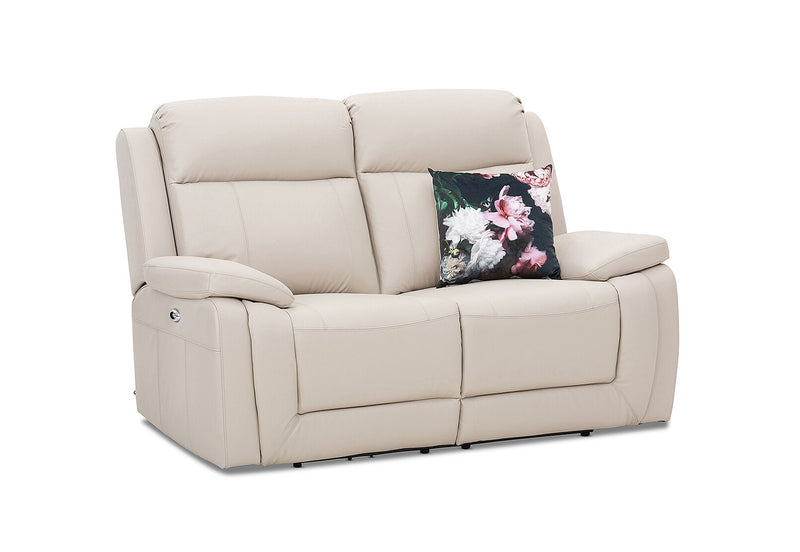 SAN MARCO Leather 2 Seater Sofa with Electric Recliners