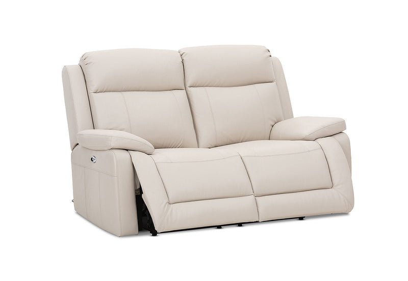 SAN MARCO Leather 2 Seater Sofa with Electric Recliners