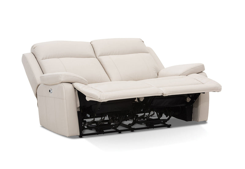 SAN MARCO Leather 2 Seater Sofa with Electric Recliners