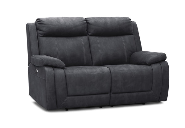 SAN MARCO Fabric 2 Seater Sofa with Electric Recliners