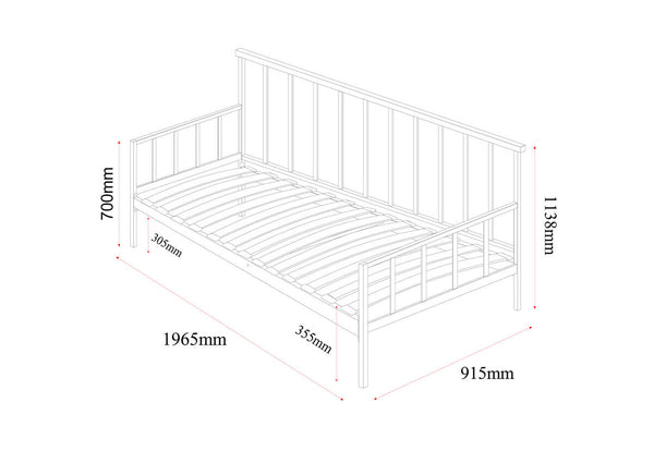 PORTSMOUTH Black Day Bed