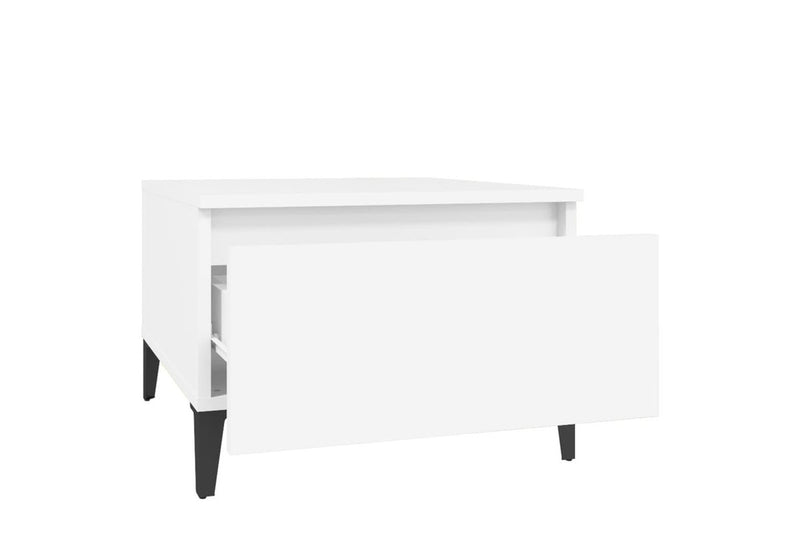 Side Table White 50x46x35 cm Engineered Wood vidaXL