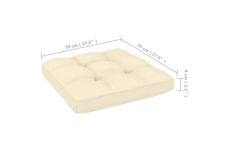 Garden Footstools with Cushions 2 pcs Solid Wood Pine vidaXL