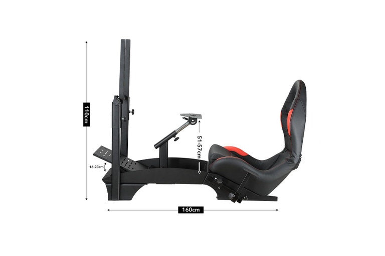 Premium Racing Simulator Cockpit Adjustable Gaming Chair with Monitor Stand