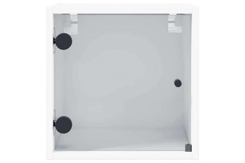 Bedside Cabinets with Glass Doors 2 pcs White 35x37x35 cm vidaXL