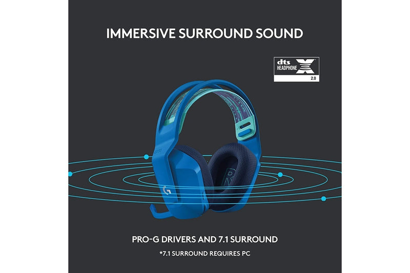 Logitech G733 LIGHTSPEED Wireless RGB Gaming Headset - Blue