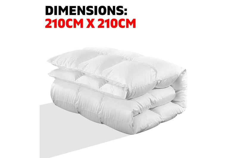 Queen Size Bedding Duck Down Feather Quilt Doona Duvet Winter 500GSM White