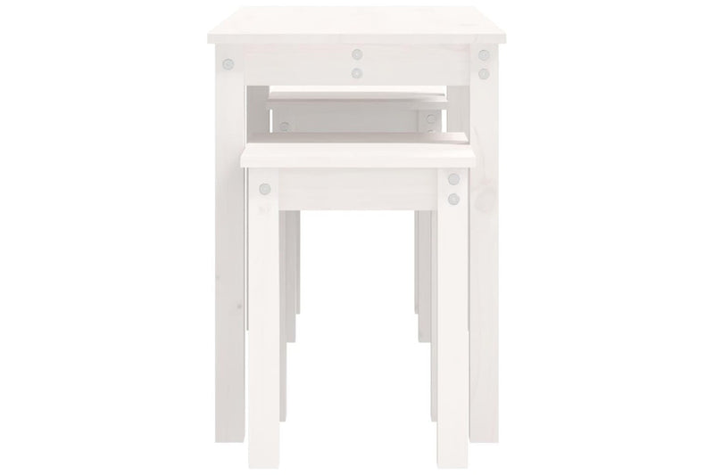 Nesting Tables 3 pcs White Solid Wood Pine vidaXL