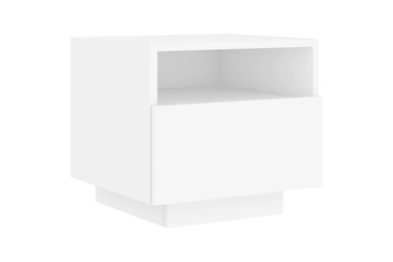 Bedside Cabinets With Led Lights 2 Pcs White 40X39x37 Cm Bedside Tables