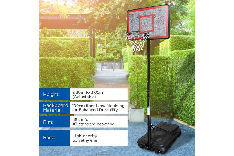Kahuna Height-Adjustable Basketball Hoop Backboard Portable Stand