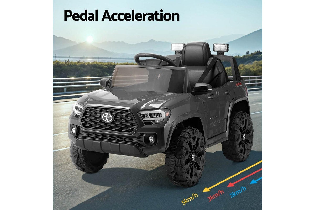 Kids Electric Ride On Car Toyota Tacoma Off Road Jeep Toy Cars Remote 12V Grey