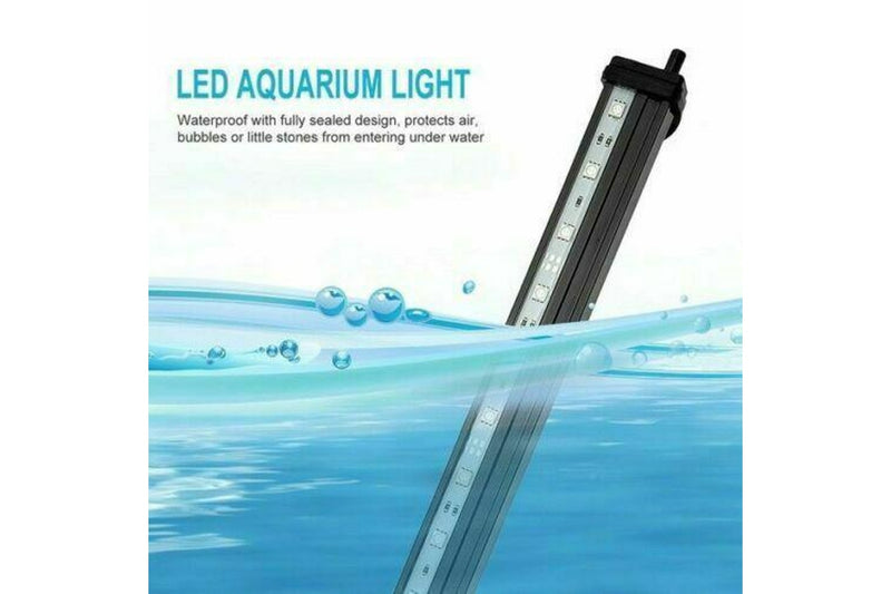 Ozstock 52cm LED Aquarium Lights Submersible Air Bubble RGB Light for Fish Tank Underwater AU