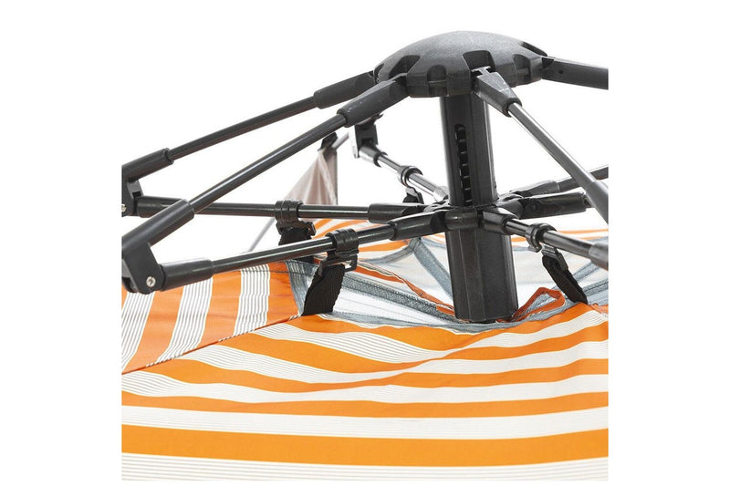 Life! Airlie 240x120cm Beach Outdoor UV Sun Canopy Tent Shelter GRY ORAG Stripe
