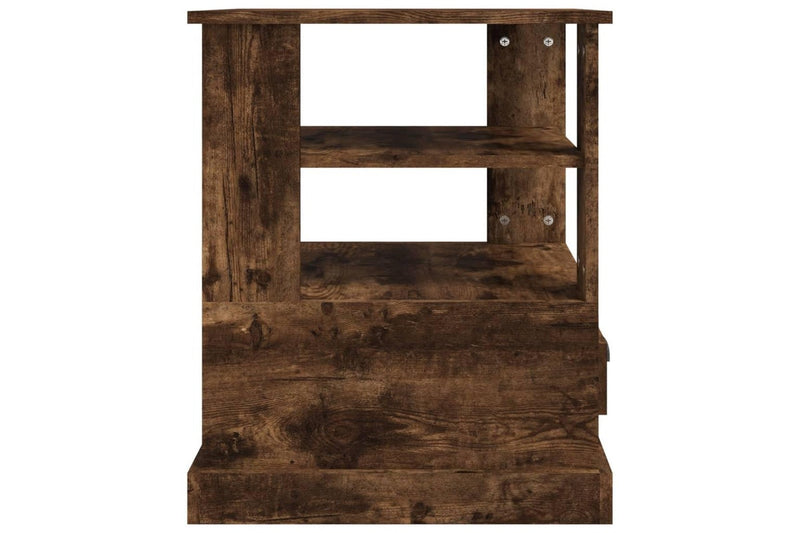 Side Table Smoked Oak 50x50x60 cm Engineered Wood vidaXL