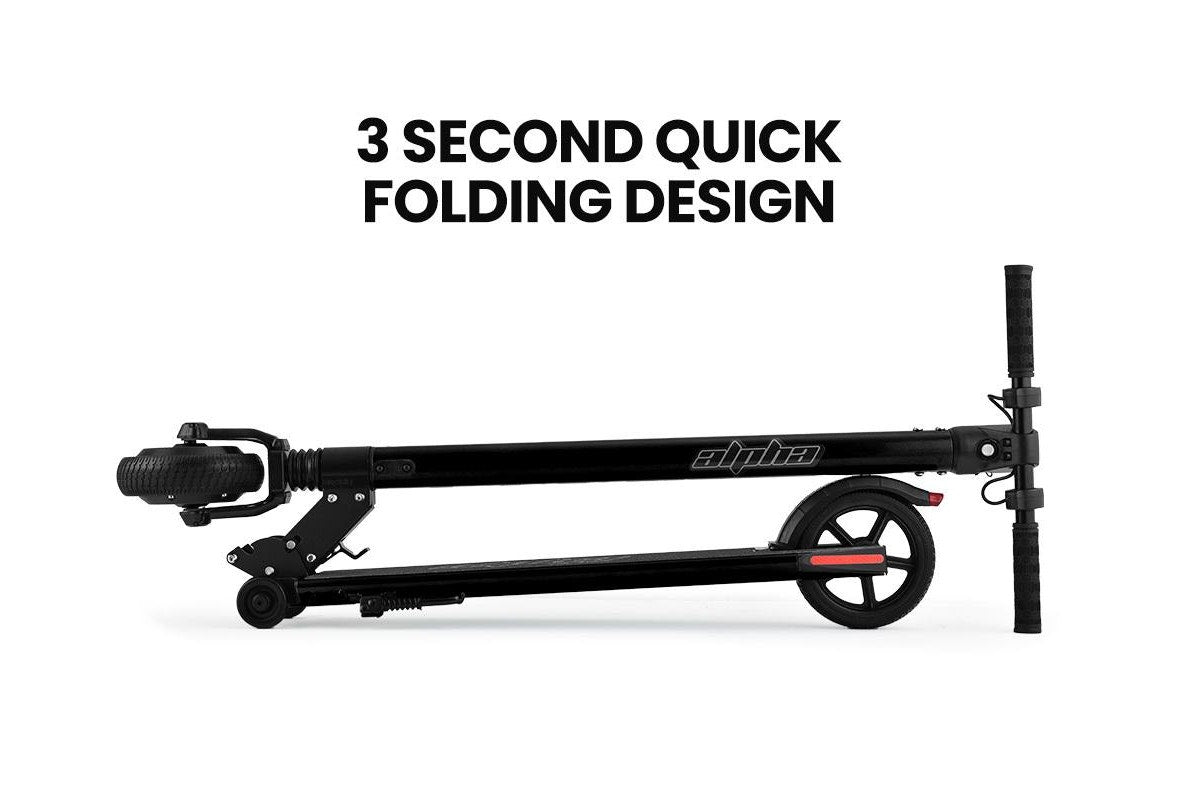 ALPHA Peak 300W 10Ah Electric Scooter, AU Compliant, Suspension, for Adults or Teens, Black