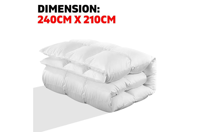 King Size Bedding Goose Down Feather Quilt Doona Duvet 700GSM Winter White