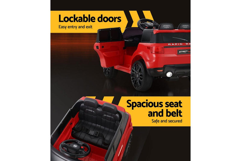 Rigo Kids Electric Ride On Car SUV Range Rover-inspired Cars Remote 12V Red