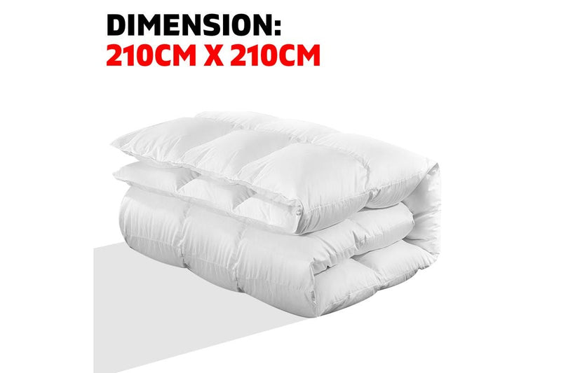 Queen Size Duck Down Feather Quilt 700GSM Blanket Duvet Cover Doona Winter White