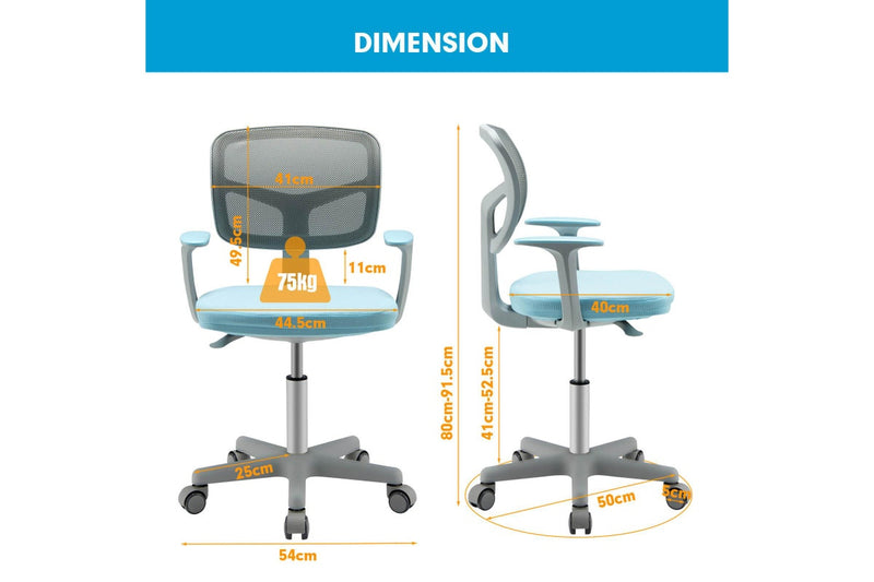 Giantex Desk Chair Home Office Mesh Task Chair,Blue