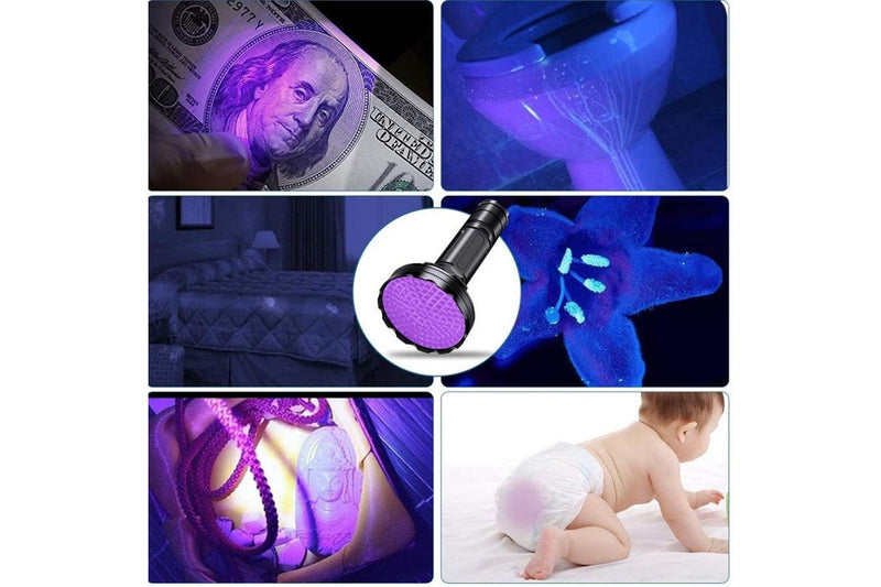 128 LED UV Blacklight Flashlight