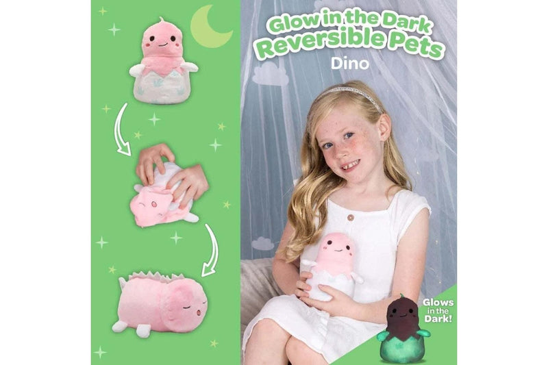 Adora: Snuggle & Glow Reversable Pal - Dino - (15cm)