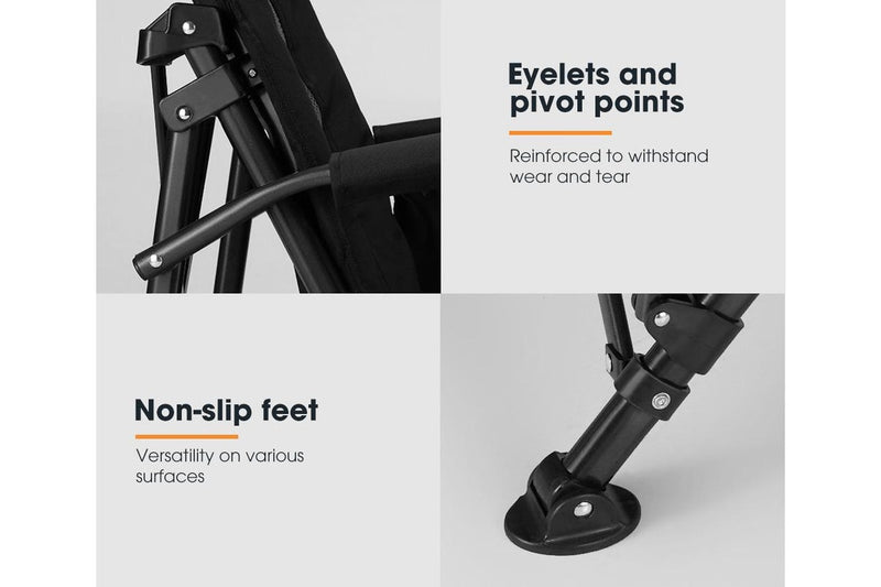 San Hima Folding Camping Chair Outdoor Portable Thick Padding With Storage Bag